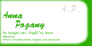 anna pogany business card